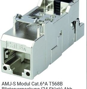 Telegärtner Modul, AMJ-S, CAT6A, TP/LSA, Snap-In, 24-Pack, (Keystone), T568B,
