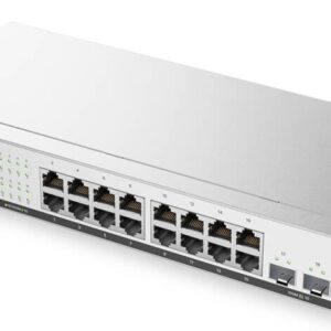 Zyxel Switch smart managed Layer2 18 Port • 16x 1 GbE • 2x SFP • 19" • Lüfterlos • NebulaFlex • GS1915-18V2