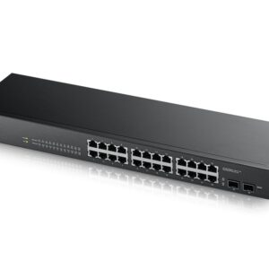 Zyxel Switch smart managed Layer2 26 Port • 24x 1 GbE • 2x SFP • 19" • Lüfterlos • GS1900-24 V2