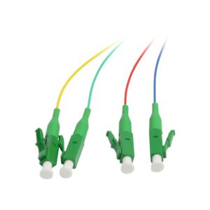 LWL-Pigtail-LC(APC) 9/125u, 1,5mtr. OS2, 4-Pack, farbig, G657.A2, Synergy 21,