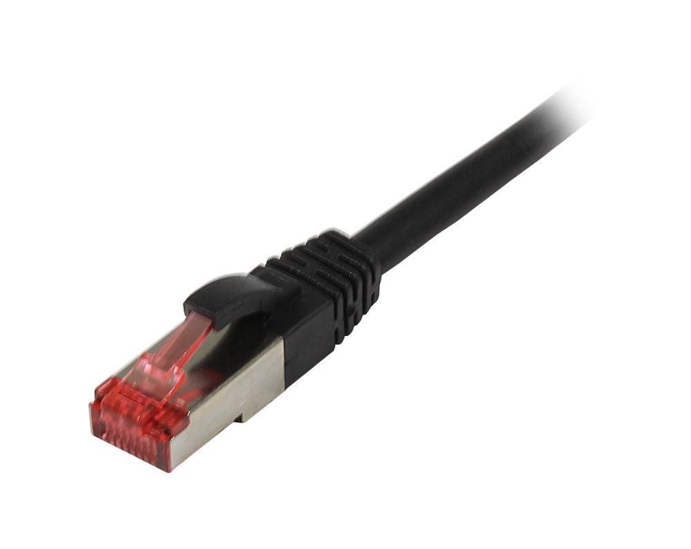 Patchkabel RJ45, CAT6 250Mhz, 15m schwarz, S-STP(S/FTP), LSZH, Synergy 21,