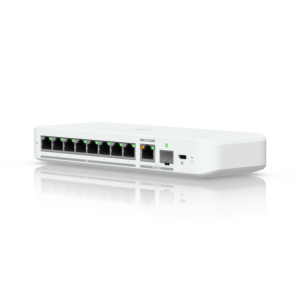 Ubiquiti Switch smart managed Layer2 9 Port • 8x 2,5 GbE • 1x 10 GbE PoE at In • Desktop • Lüfterlos • UniFi • USW-Flex-2.5G-8