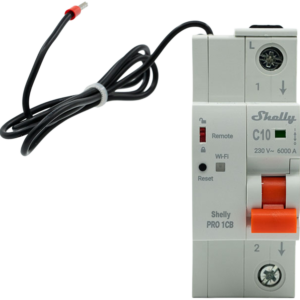 Shelly · Smarter Leitungsschutzschalter · "Pro 1CB C10" · 1-polig · 10A · Fernsteuerung · LAN · WLAN · Bluetooth