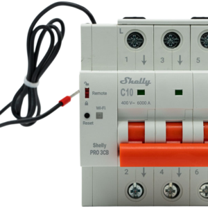 Shelly · Smarter Leitungsschutzschalter · "Pro 3CB C63" · 3-polig · 63A · Fernsteuerung · LAN · WLAN · Bluetooth