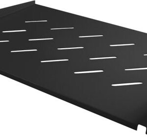 ALLNET 19"zbh. Fachboden, T300mm/1HE, Schwarz, Frontmontage,