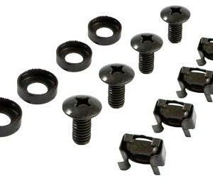ALLNET 19"zbh. Befestigungsset, Käfigmuttern+Schrauben, 100-Pack, M6, Schwarz,