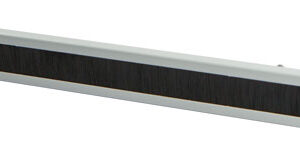 ALLNET 19"zbh. Kabeldurchführungsplatte, 1HE, Metall, Lichtgrau, mit Bürste,