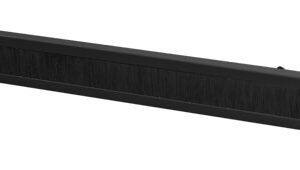 ALLNET 19"zbh. Kabeldurchführungsplatte, 1HE, Metall, Schwarz, mit Bürste,