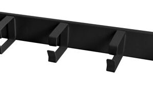 ALLNET 19"zbh. Kabelführungsplatte, 1HE, Metall mit 5 Bügel, Schwarz,