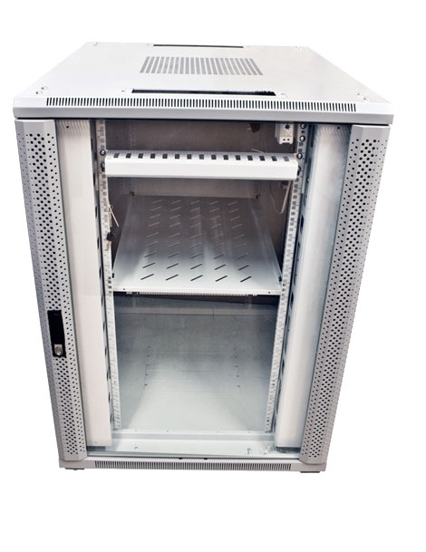 ALLNET 19"Schrank, 42HE, B800/T1000mm, Glastür, Lichtgrau, SNB-Serie,