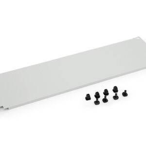 Triton 19"zbh. Blindplatte, 2HE, Lichtgrau, mit Kunststoffstöpsel