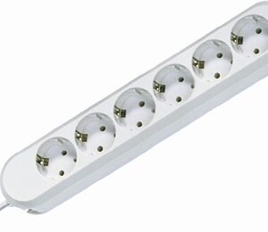 Bachmann Tischsteckdose, 6xDosen(CEE7)->Stecker(CEE7), 3m, weiss, SMART,