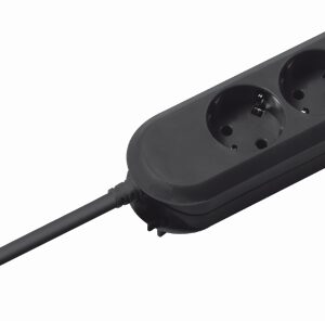 Bachmann Tischsteckdose, 3xDosen(CEE7)->Stecker(CEE7), 5m, Schwarz, Smart,