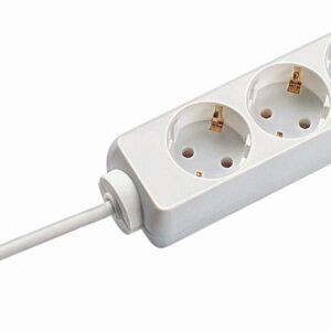 Bachmann Tischsteckdose, 3xDosen(CEE7)->Stecker(CEE7), 3m, weiss, SELLY,