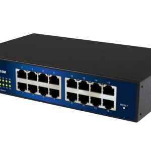 ALLNET Switch smart managed 16 Port Gigabit / 16x LAN / Lüfterlos / 19" & 10"/ "ALL-SG8316M"