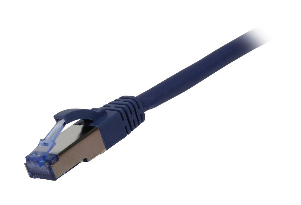 Patchkabel RJ45, CAT6A 500Mhz, 7.5m, blau, S-STP(S/FTP), AWG27, LSZH, Synergy 21