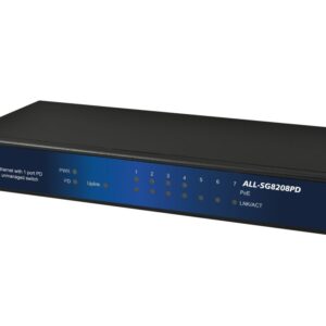 ALLNET Switch unmanaged 8 Port Gigabit 60W / 4x PoE / 3x LAN / 1x PoE+ In / "ALL-SG8208PD"