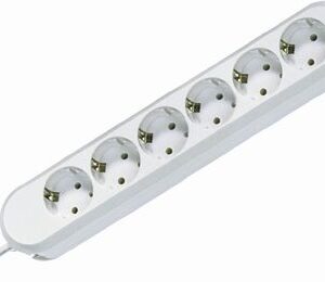 Bachmann Tischsteckdose, 6xDosen(CEE7)->Stecker(CEE7), 5m, weiss, SMART,