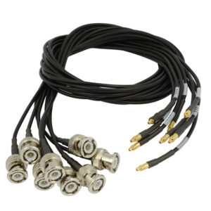ALLDAQ zbh. ADQ-CR-MMCXM-BNCM-8x-1m / 8 x Koaxialkabel von MMCX-Stecker auf BNC-Stecker, Länge: 1m
