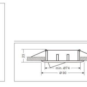 Synergy 21 LED Retrofit GU10 / GX5, 3 Deckeneinbausatz D09-silber