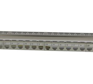 Keystone, Modulträger, 19"Patchpanel für 24xTP-Modul, 0,5HE, Lichtgrau, Synergy 21,