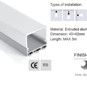 Synergy 21 LED U-Profil 200cm, ALU065