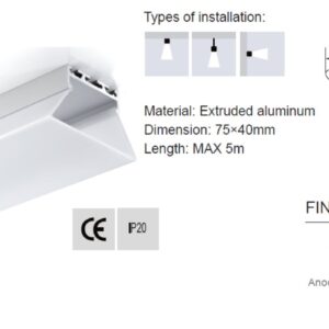 Synergy 21 LED U-Profil 200cm, ALU065-T