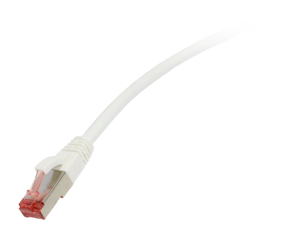 Patchkabel RJ45, CAT6 250Mhz, 0.15m weiss, S-STP(S/FTP), LSZH, Synergy 21,