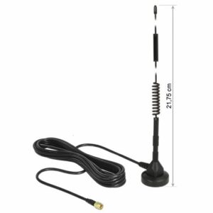 ALLNET GSM-Antenne 5dbi Magnet-Rundstrahlantenne für GSM/3G/LTE 3m, SMA Male