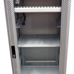ALLNET 19"Schrank, 12HE, B600/T 600mm, Glastür, Lichtgrau, SNB-Serie,