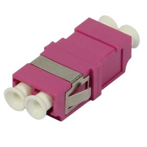 LWL-Kupplung,LC-Buchse/LC-Buchse, 50/125u Multimode OM4, erika-violett, duplex, PC, ohne Flansch, Synergy 21,