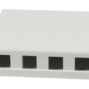 Keystone, Modulträger, Patchpanel für 4x TP-Modul, Aufputz, weiss(ABS), Synergy 21,