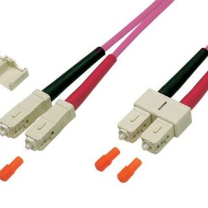 LWL-2-Faser-Patchk. 0,5mtr.SC-SC, 50/125um,OM4, AD=3mm,