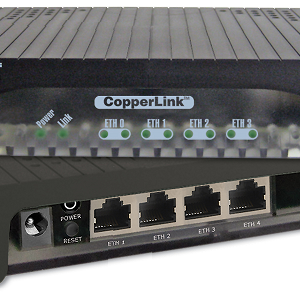 Patton CopperLink 2301 1 Pair (2-Wire) Light Industrial Ethernet Extender -40 to 85°C Corrosion Protection RJ45 Female Line (8-position) 4 x 10/100BaseTX