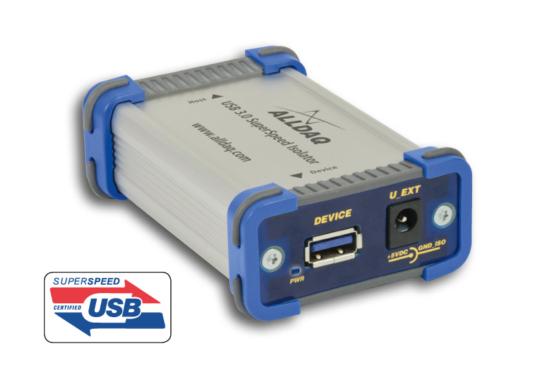 ALLDAQ ADQ-USB 3.0-ISO-with Power Supply Unit (EU) / USB 3.0 SuperSpeed-Isolator bis 1kV, inkl. passendem 5V-Steckernetzteil EU Variante