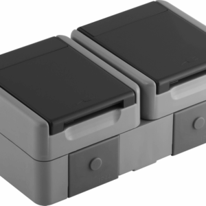 TEM Serie Fontana Steckdose SET Schutzkontakt DOUBLE HORIZ