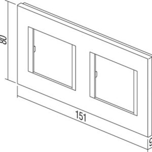 TEM Serie Modul Rahmen OL COVER PLATE LINE2x2M NB