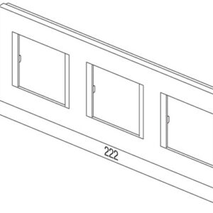 TEM Serie Modul Rahmen OL COVER PLATE LINE3x2M PW