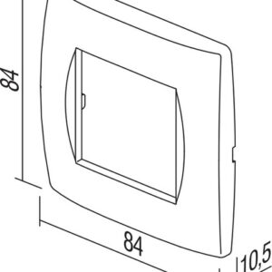 TEM Serie Modul Rahmen OS COVER PLATE SOFT2M IW