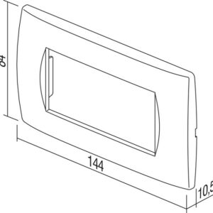 TEM Serie Modul Rahmen OS COVER PLATE SOFT4M PW