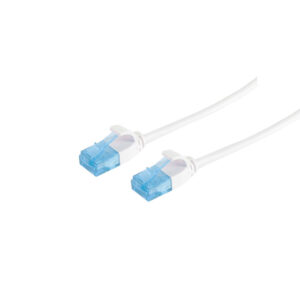 Patchkabel RJ45, CAT6 250Mhz, 0.3m weiss, UTP(U/UTP) PVC, slimline d=3,5mm,