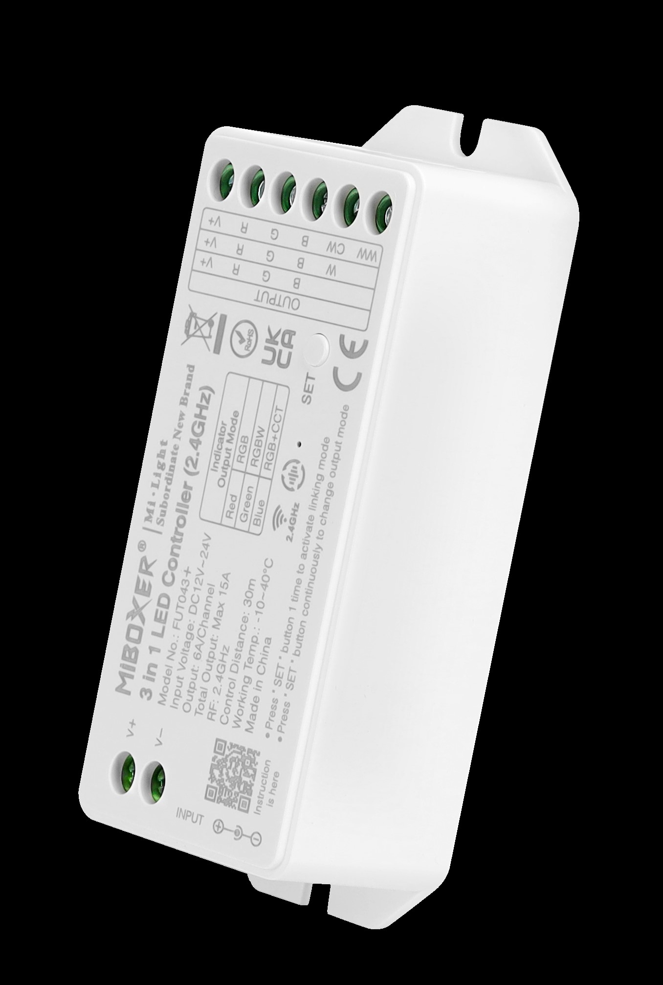 MiBoxer FUT043+ LED Controller RGB-WW (RGB-CCT) DC12/24V 2,4G