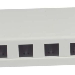 Patch Panel 6xTP, CAT6A, incl.Keystone Slim-line 20mm, Aufputz ABS, Weiss, Synergy 21,
