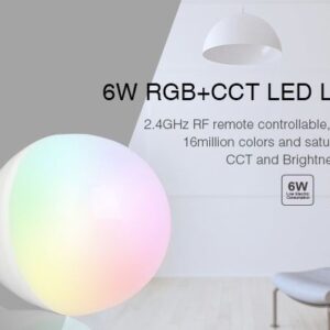 MiBoxer FUT014 LED Retrofit E27 6W RGB-WW (RGB-CCT) Lampe mit Funk und WLAN