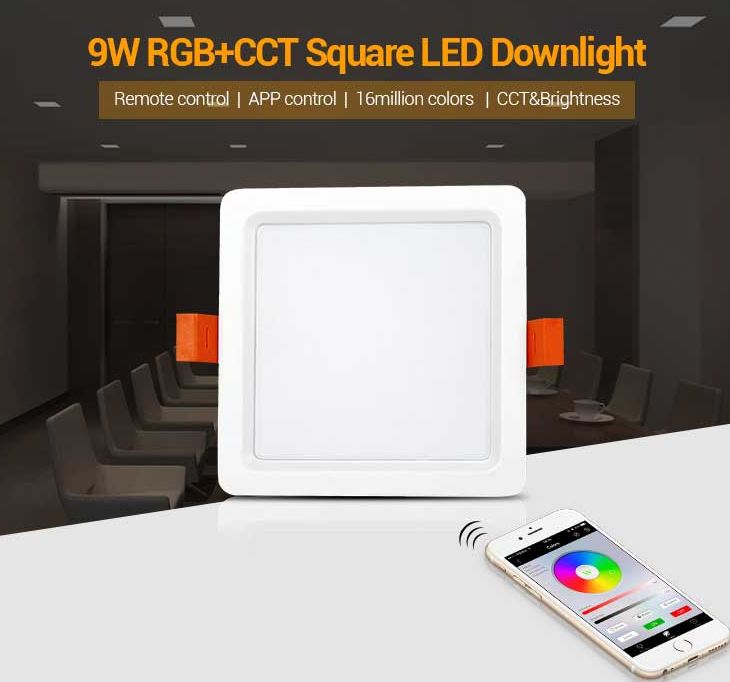 MiBoxer FUT064 LED Panel square 9W RGB-WW (RGB-CCT) mit Funk und WLAN