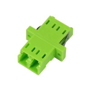 LWL-Kupplung,LC-Buchse/LC-Buchse, 50/125u Multimode OM5, lime Green, duplex, PVC, mit Flansch, Synergy 21,
