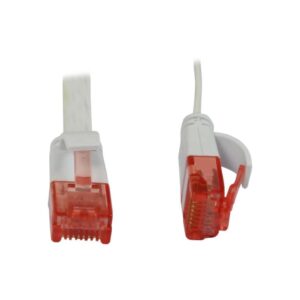 Patchkabel RJ45, CAT6 250Mhz, 0.15m weiss, UTP(U/UTP), PVC, Flach, Synergy 21,