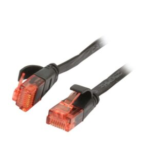 Patchkabel RJ45, CAT6 250Mhz, 7.5m schwarz, UTP(U/UTP), PVC, Flach, Synergy 21,