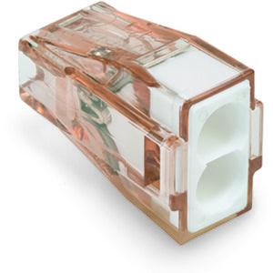 Wago Serie 773-602 - 2-Leiter-Klemme (100 Stück) braun-transparent, Deckel weiß