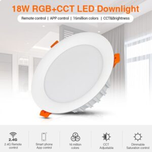 MiBoxer FUT065 LED Panel Rund 18W RGB-WW (RGB-CCT) mit Funk und WLAN